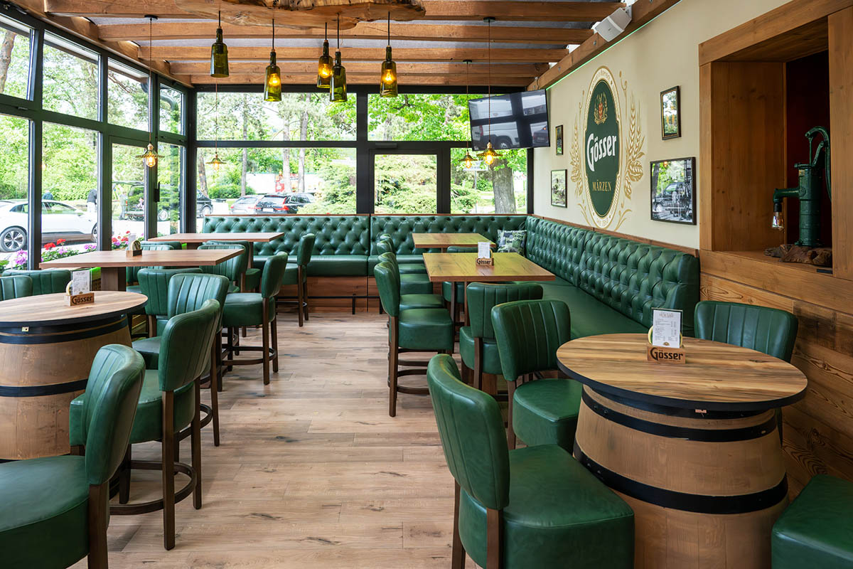 Blick ins Gösser Bier Pub